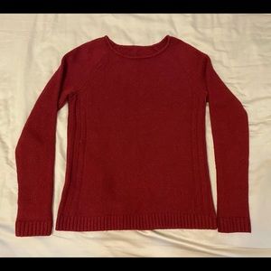 Jcrew factory Burgundy wool bland sweater.